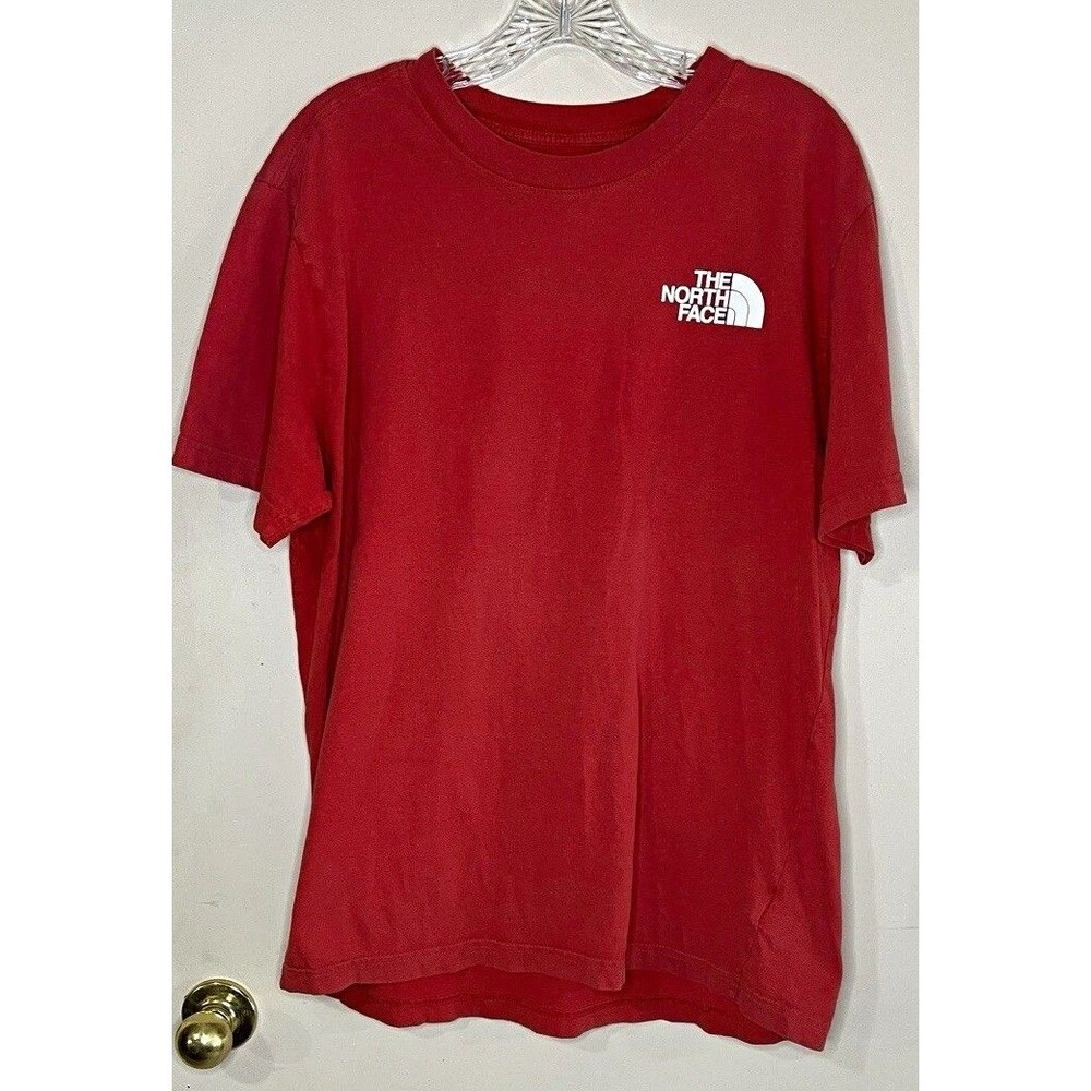 The North Face Men's Red Double-Sided Logo Graphic Crew Tee L ML051